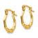 14K Yellow Gold Tiny Hollow Hoop Earrings