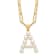 Gold Tone Sterling Silver 3-5.5mm Freshwater Cultured Pearl LETTER A
18-inch Necklace