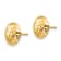 14k Yellow Gold 9mm Round Puffed Stud Earrings