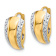 14k Yellow Gold and Rhodium Over 14k Yellow Gold Polished and
Diamond-cut Dangle Earrings