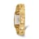 14k Yellow Gold Mens Squared Champagne 27x47mm Dial Solid Nugget Watch
