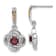 Sterling Silver Rhodium-plated with 14K Accent Garnet Dangle Post Earrings