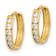 14K Yellow Gold Cubic Zirconia Hinged Hoop Earrings