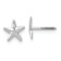 Rhodium Over 14k White Gold Children's 7mm Star Stud Earrings
