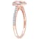 Morganite and Diamond 10K Rose Gold Ring 0.99ctw
