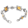 Two-tone Venetian Glass Bracelet In 18K Gold And Sterling Silver