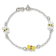 Sterling Silver Enamel Bees Children's Bracelet