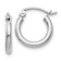 Rhodium Over 14k White Gold Polished 1/2" Tube Hoop Earrings