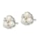 Rhodium Over Sterling Silver 5-6mm White Freshwater Cultured 6-Pearl
Cubic Zirconia Post Earrings