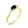Black Sapphire 14K Gold Over Sterling Silver Ring 0.63ctw