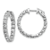 Rhodium Over 14K White Gold Oro Spotlight Lab Grown Diamond SI+, H+,
Hoop with Safety Clasp Earrings