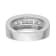 Rhodium Over 14K White Gold Lab Grown Diamond SI1/SI2, G H I, Men's Band