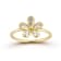 Rachel Zoe CZ Flower Ring in 14K Gold Over Sterling Silver