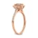 14K Rose Gold Morganite Diamond Halo Engagement Ring 1.09ctw