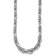 Rhodium Over Sterling Silver Polished Graduated Link Necklace