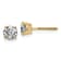14K Yellow Gold 1ct. 5.0mm Round G H I True Light Moissanite Screwback Earrings