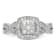 Rhodium Over 14K White Gold Diamond Cluster Engagement Ring 0.39ctw