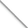 14k White Gold 1mm Solid Polished Wheat Chain 22 Inches