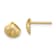 14k Yellow Gold Textured Mini Clam Shell Stud Earrings