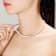 CZ Tennis Necklace In Sterling Silver 16 Inch