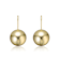 Graduated Ball Drop Earrings In 14K Gold Over Brass