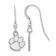 Rhodium Over Sterling Silver  LogoArt Clemson University Extra Small
Dangle Earrings