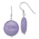 Sterling Silver Polished Lavender Jadeite Circle Dangle Earrings
