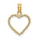 10K Yellow Gold 3D Textured Rope Heart Charm