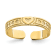 14K Yellow Gold Heart Design Adjustable Toe Ring