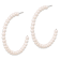 Rhodium Over Sterling Silver 4-5mm Round Freshwater Cultured Pearl Post
C-Hoop Earrings