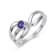 Lab Created Purple Sapphire Sterling Silver Open Design Solitaire Ring, 0.35ct