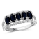 Black Sapphire Rhodium Over Sterling Silver Ring 1.63ctw