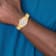 Charles Hubert Ladies Stainless Steel IP Plated MOP Dial Watch
