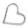 Rhodium Over 14k White Gold Diamond Heart Chain Slide Pendant