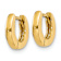14k Yellow Gold Polished 1/4" Round Hinged Hoop Earrings