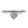 Sterling Silver Stackable Expressions Dangle Heart Diamond Ring 0.045ctw