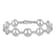 Rhodium Over 14k White Gold Polished Peace Sign Bracelet