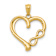 14k Yellow Gold Polished Infinity Symbol Heart Pendant
