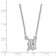 Rhodium Over Sterling Silver MLB LogoArt Detroit Tigers D Pendant Necklace