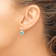 Rhodium Over 14k White Gold Polished Love Knot Dangle Earrings