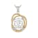 Two-tone Oval CZ Pendant With Chain In Platinum-Enhanced Sterling Silver
And 18K Gold Over Sterling Silver 8.45ctw