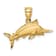 14k Yellow Gold Diamond-Cut and Brushed Marlin Fish Pendant