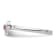 Sterling Silver Stackable Expressions Lab Created Pink Sapphire Heart
Ring 0.09ctw