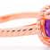 6x4mm Oval Amethyst 18K Rose Gold Over Sterling Silver Ring, 0.50ctw
