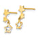 14K Yellow Gold Children's Star Dangle Earrings with Cubic Zirconia