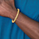 10k Yellow Gold and 10k White Gold 6.8mm Hand-polished Flat Beveled Curb
Link Bracelet