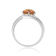 Round Citrine with White Sapphire Accents Crossover Ring, 1.12ctw