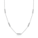 Rachel Zoe CZ Trio Station Necklace in Rhodium Over Sterling Silver