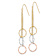14k Yellow Gold, 14k White Gold and 14k Rose Gold Textured Faceted
Circle Dangle Earrings