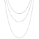 Snake Chain Necklace Set Of 3 In Sterling Silver